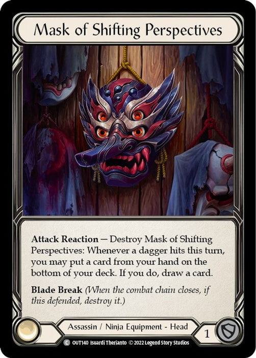 Mask of Shifting Perspectives (#OUT140) (Outsiders) Near Mint Cold Foil