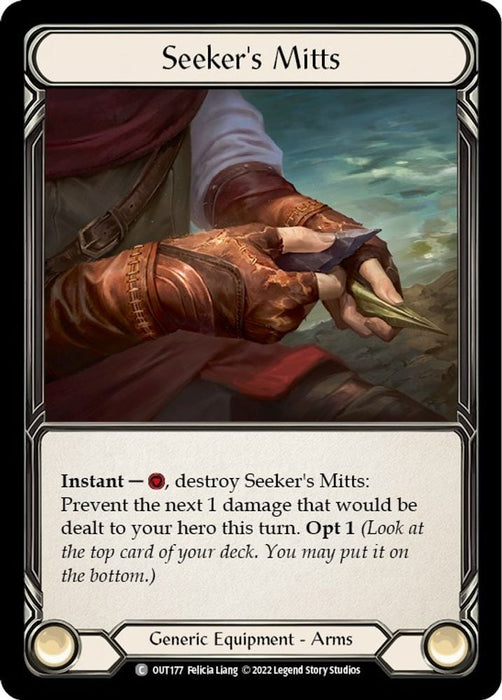 Seekers Mitts (#OUT177) (Outsiders) Near Mint Cold Foil