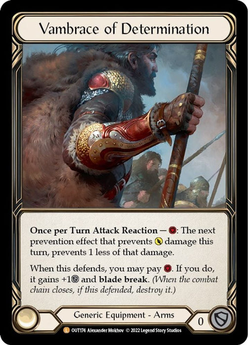 Vambrace of Determination (#OUT174) (Outsiders) Near Mint Cold Foil