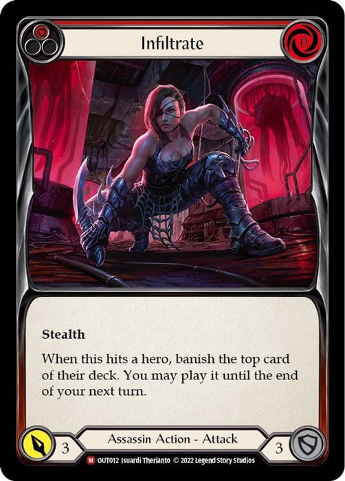 Infiltrate (#OUT012) (Outsiders) Near Mint Rainbow Foil