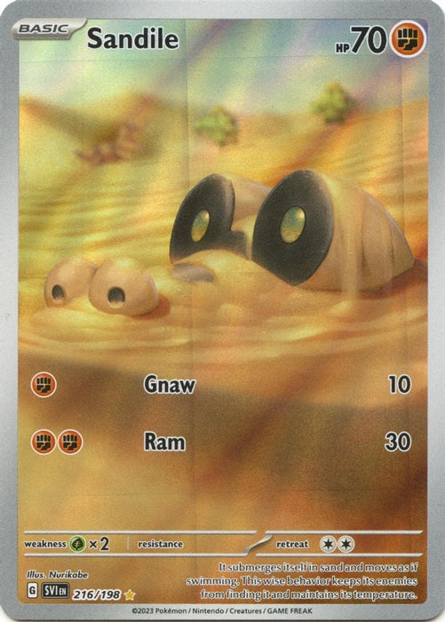 Sandile 216 198 (#216/198) (SV01: Scarlet & Violet Base Set) Near Mint Holofoil