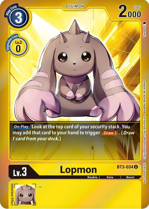 Lopmon (Event Pack 4) (#BT3-034 U) (Release Special Booster 1.0) Near Mint Foil