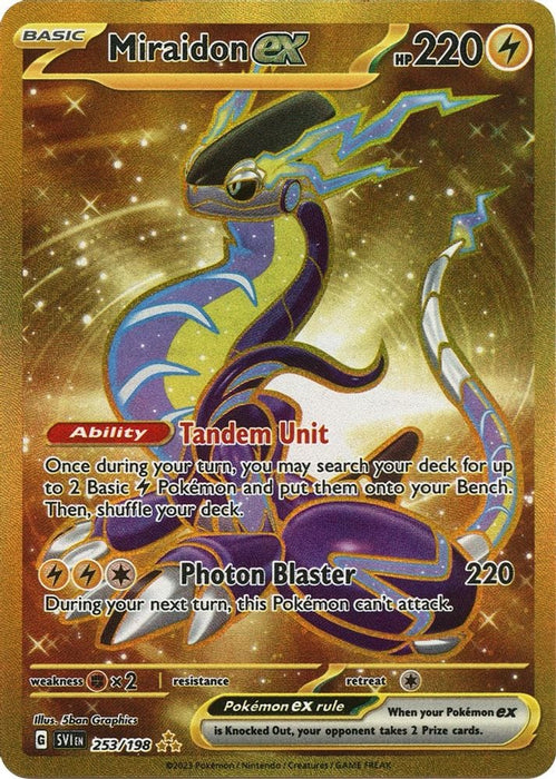 Miraidon ex 253 198 (#253/198) (SV01: Scarlet & Violet Base Set) Near Mint Holofoil