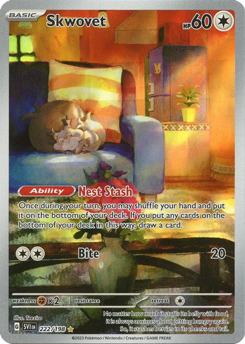 Skwovet 222 198 (#222/198) (SV01: Scarlet & Violet Base Set) Near Mint Holofoil
