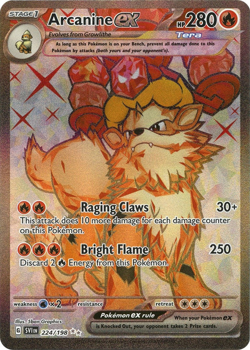 Image for Arcanine ex (224/198) [SV01: Scarlet & Violet Base Set] - Pokemon