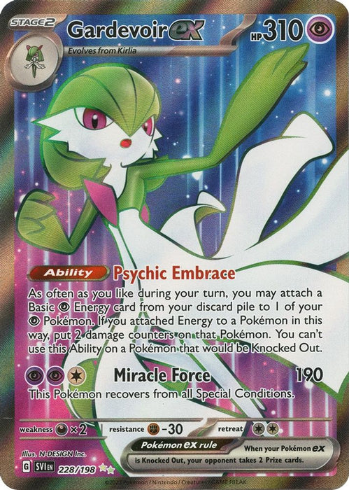 Gardevoir ex 228 198 (#228/198) (SV01: Scarlet & Violet Base Set) Near Mint Holofoil