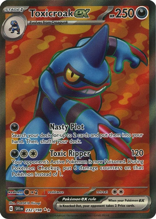 Toxicroak ex 232 198 (#232/198) (SV01: Scarlet & Violet Base Set) Near Mint Holofoil