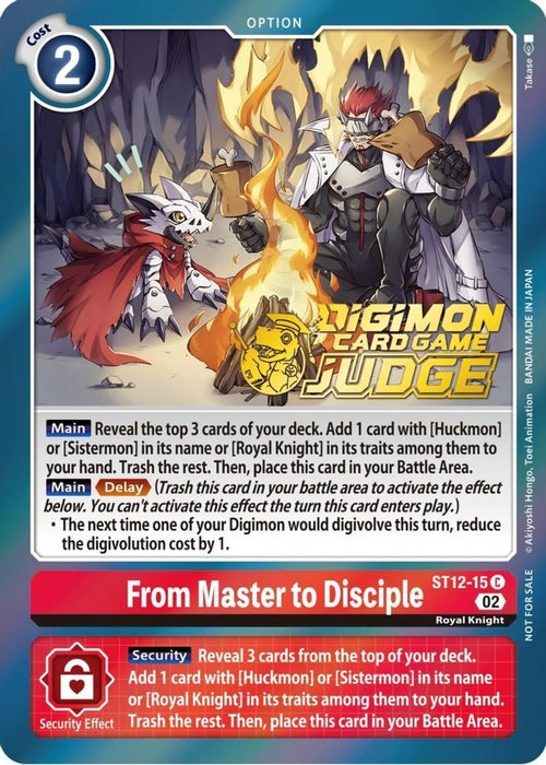 From Master to Disciple (Judge Pack 3) (#ST12-15 C) (Starter Deck 12: Jesmon) Near Mint Foil
