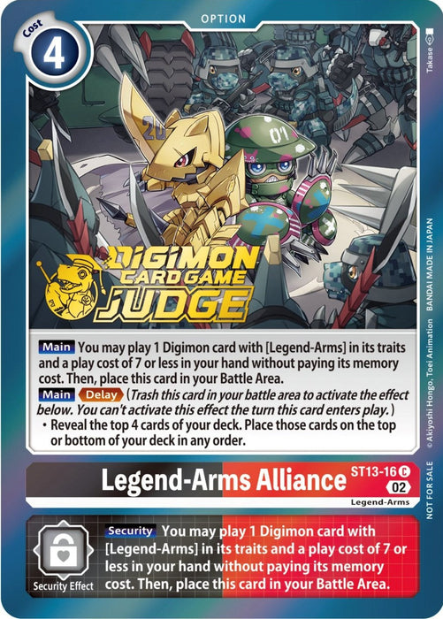 Image for Legend-Arms Alliance (Judge Pack 3) (ST13-16 C) - Digimon Card Game