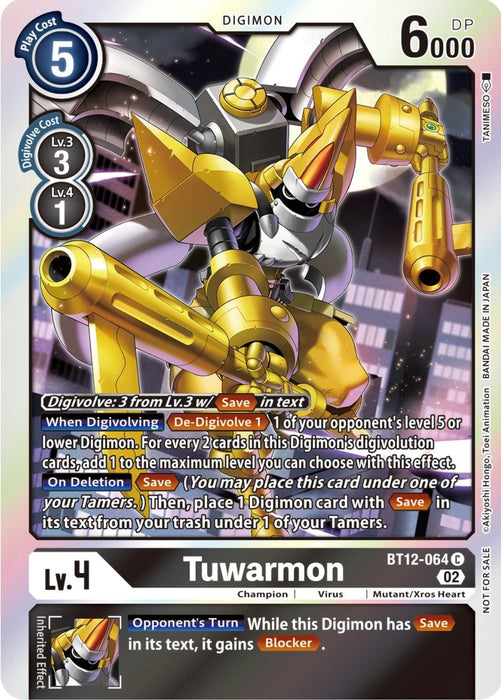 Image for Tuwarmon (Box Topper) (BT12-064 C) - Digimon Card Game