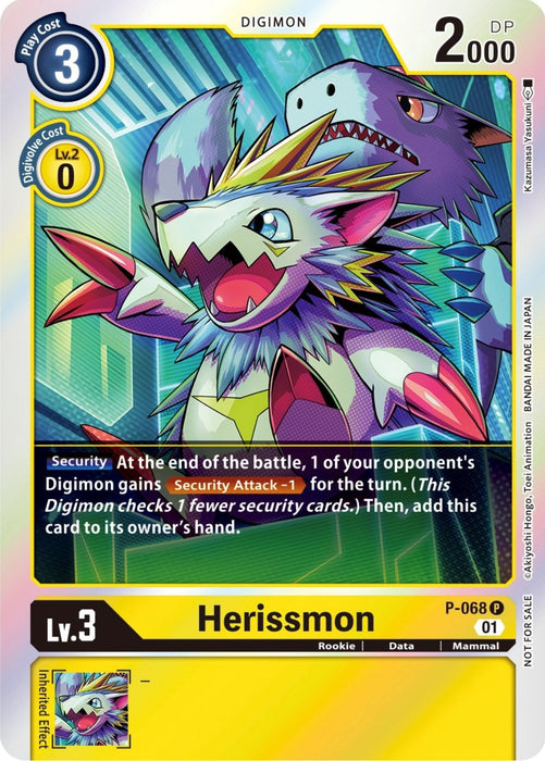 Image for Herissmon - P-068 (Limited Card Pack) (P-068 P) - Digimon Card Game