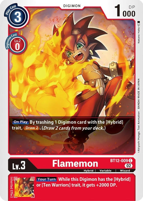 Flamemon (#BT12-009 C) (Across Time) Near Mint