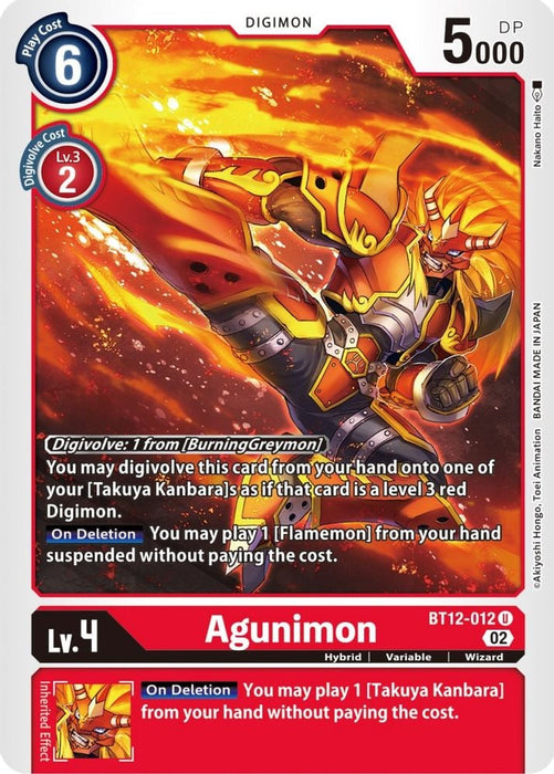 Agunimon (#BT12-012 U) (Across Time) Near Mint