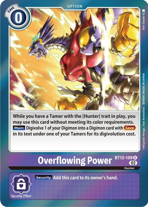Overflowing Power (#BT12-109 R) (Across Time) Near Mint Foil