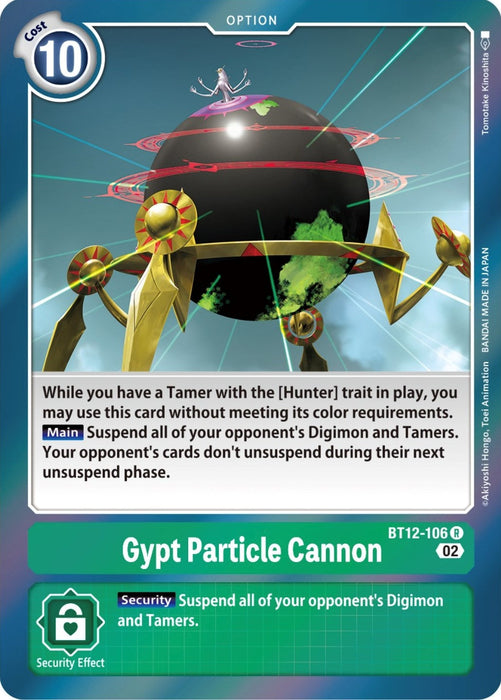 Image for Gypt Particle Cannon (BT12-106 R) - Digimon Card Game