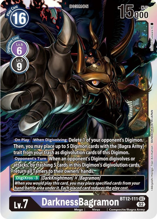 DarknessBagramon (#BT12-111 SEC) (Across Time) Near Mint Foil
