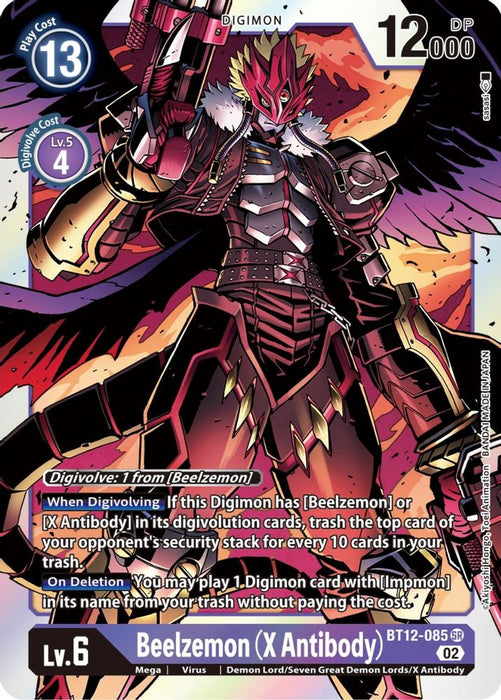 Beelzemon (X Antibody) (#BT12-085 SR) (Across Time) Near Mint Foil