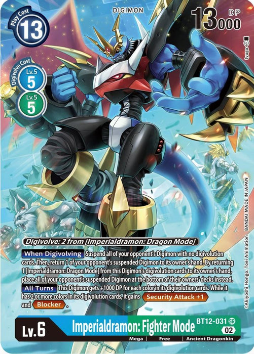Imperialdramon: Fighter Mode (Alternate Art) (#BT12-031 SR) (Across Time) Near Mint Foil