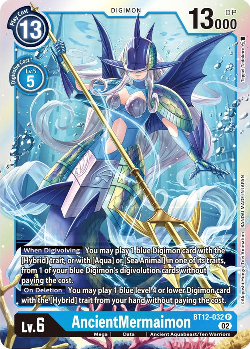 Image for AncientMermaimon (BT12-032 R) - Digimon Card Game