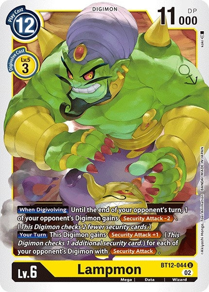Image for Lampmon (BT12-044 U) - Digimon Card Game