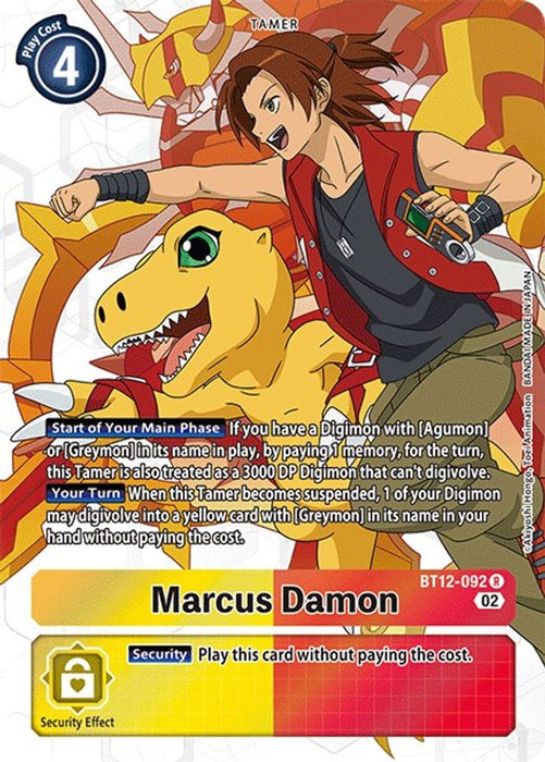 Marcus Damon (Alternate Art) (#BT12-092 R) (Across Time) Near Mint Foil