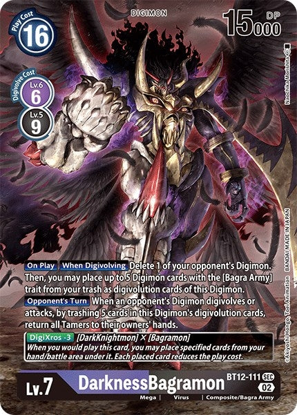 Image for DarknessBagramon (Alternate Art) (BT12-111 SEC) - Digimon Card Game