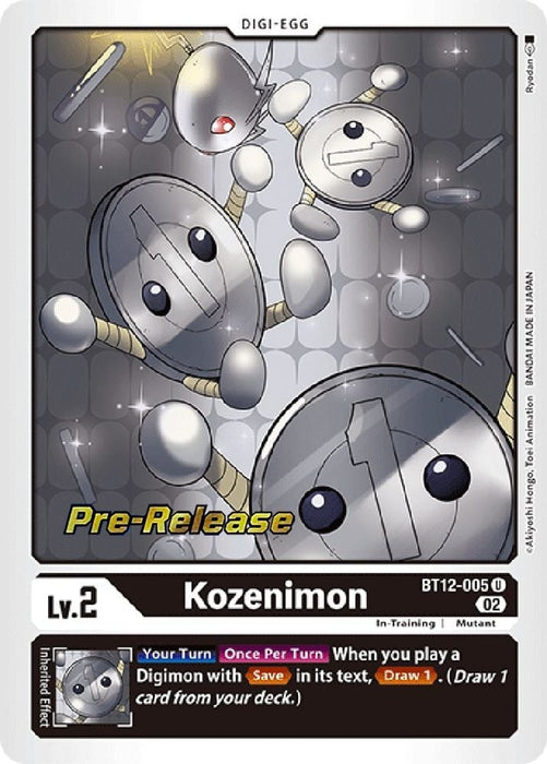 Kozenimon (#BT12-005 U) (Across Time Pre-Release Cards) Near Mint Foil
