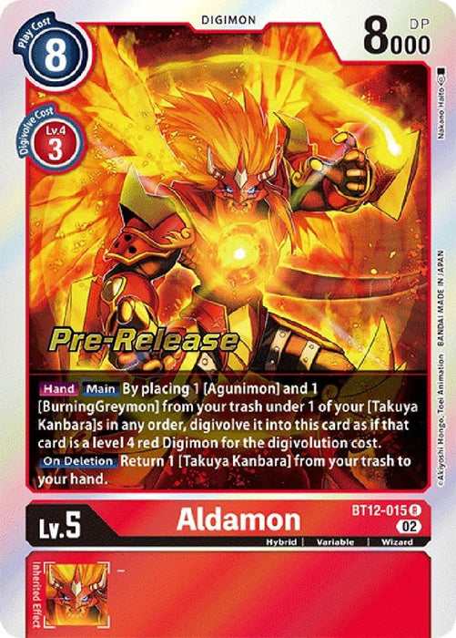Aldamon (#BT12-015 R) (Across Time Pre-Release Cards) Near Mint Foil