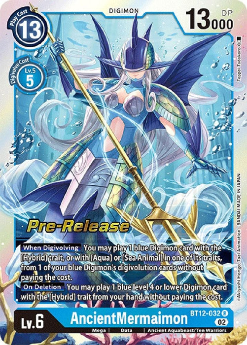 AncientMermaimon (#BT12-032 R) (Across Time Pre-Release Cards) Near Mint Foil