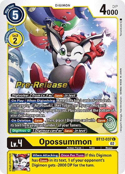 Opossummon (#BT12-037 U) (Across Time Pre-Release Cards)