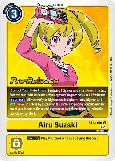 Airu Suzaki (#BT12-091 U) (Across Time Pre-Release Cards)
