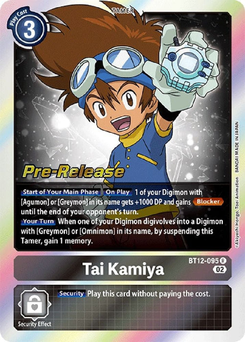 Tai Kamiya (#BT12-095 R) (Across Time Pre-Release Cards) Near Mint Foil