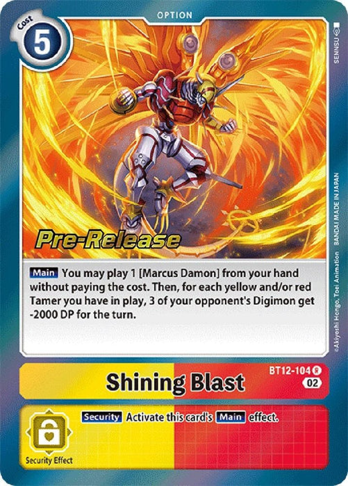 Shining Blast (#BT12-104 R) (Across Time Pre-Release Cards) Near Mint Foil