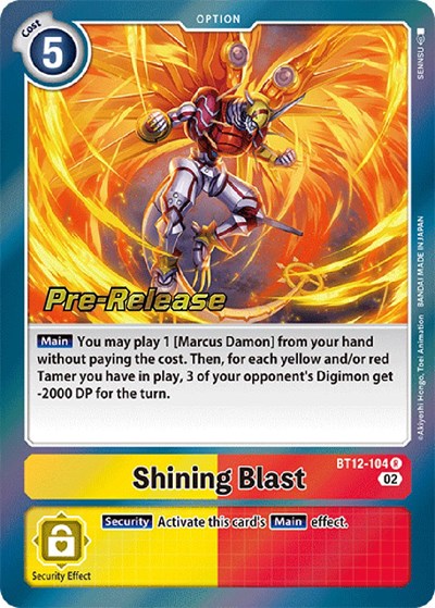 Shining Blast (#BT12-104 R) (Across Time Pre-Release Cards)