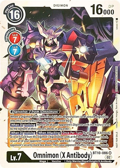 Omnimon (X Antibody) (#BT10-086 SR) (Revision Pack Cards) Near Mint