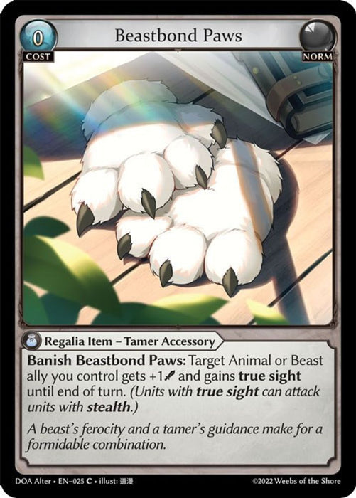 Beastbond Paws (#025) (Dawn of Ashes Alter Edition) Near Mint Foil