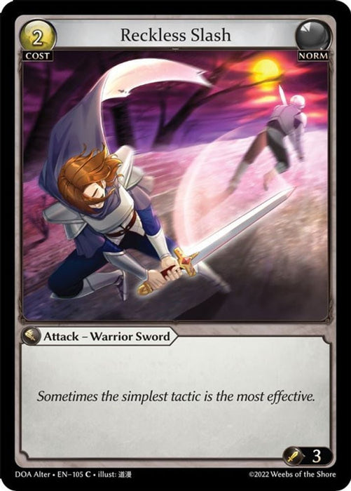 Reckless Slash (#105) (Dawn of Ashes Alter Edition) Near Mint Foil