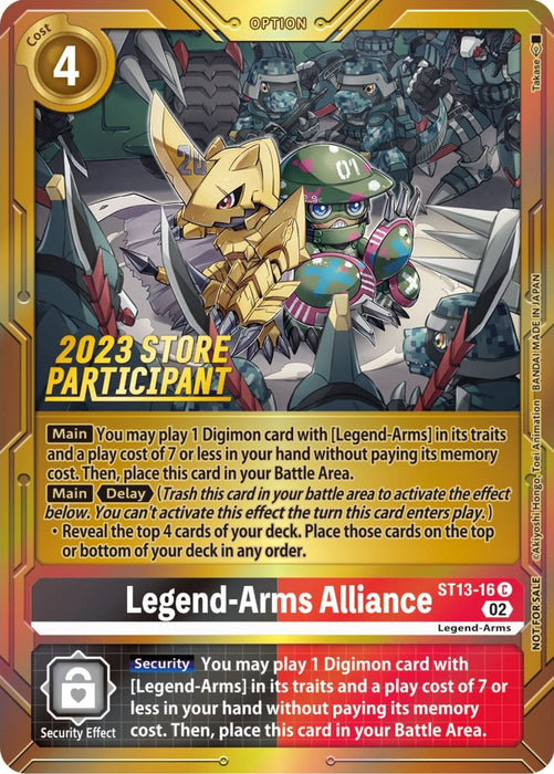 Image for Legend-Arms Alliance (2023 Store Participant) (ST13-16 C) - Digimon Card Game