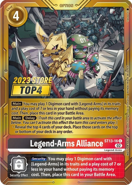 Legend-Arms Alliance (2023 Store Top 4) (#ST13-16 C) (Starter Deck 13: Ragnaloardmon) Near Mint Foil