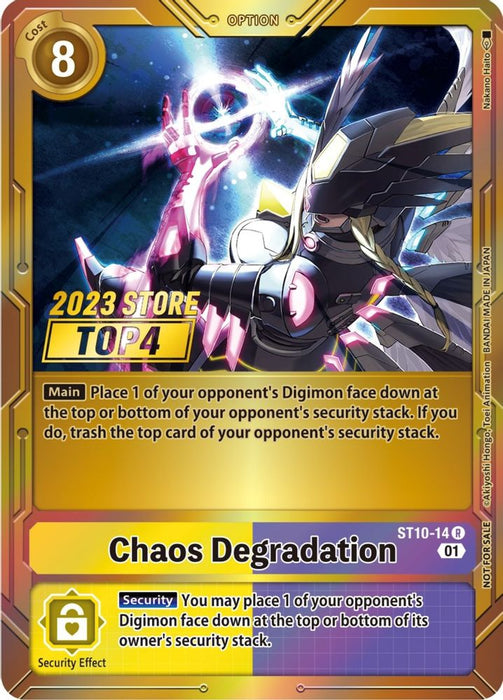 Chaos Degradation (2023 Store Top 4) (#ST10-14 R) (Starter Deck 10: Parallel World Tactician) Near Mint Foil