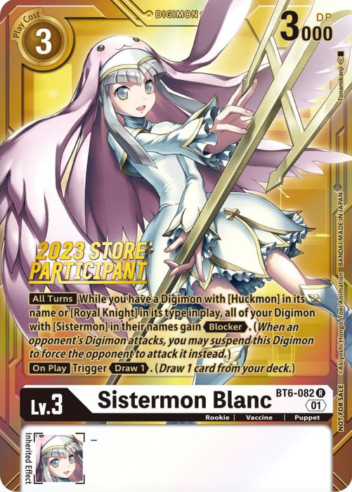 Image for Sistermon Blanc (2023 Store Participant) (BT6-082 R) - Digimon Card Game