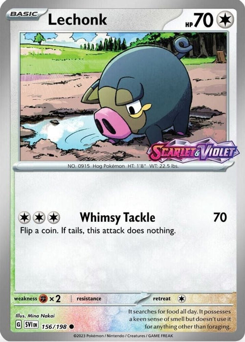 Lechonk - 156/198 (Best Buy Exclusive) (#156/198) (Miscellaneous Cards & Products) Near Mint Reverse Holofoil