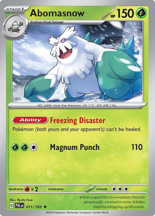 Abomasnow (#011/193) (SV02: Paldea Evolved)