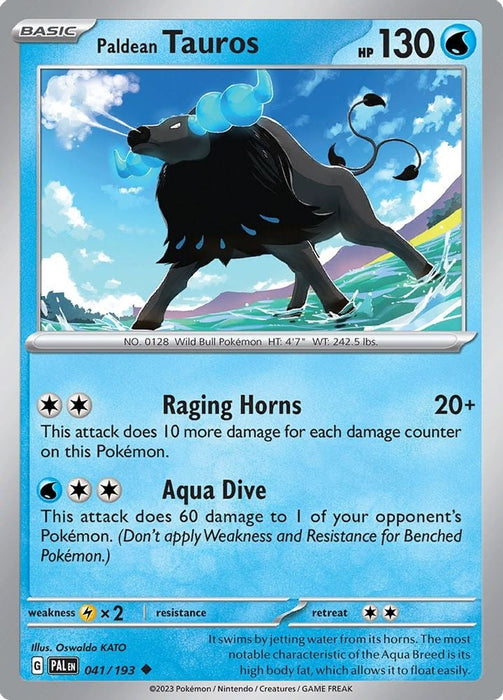 Paldean Tauros 041 193 (#041/193) (SV02: Paldea Evolved)