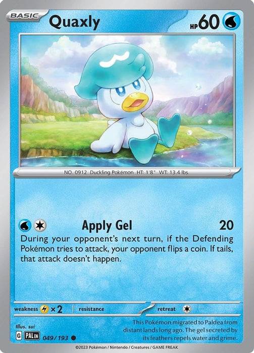 Quaxly 049 193 (#049/193) (SV02: Paldea Evolved)