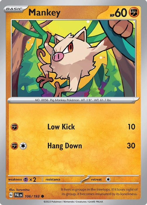 Mankey (#106/193) (SV02: Paldea Evolved)