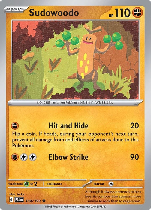 Sudowoodo (#109/193) (SV02: Paldea Evolved)