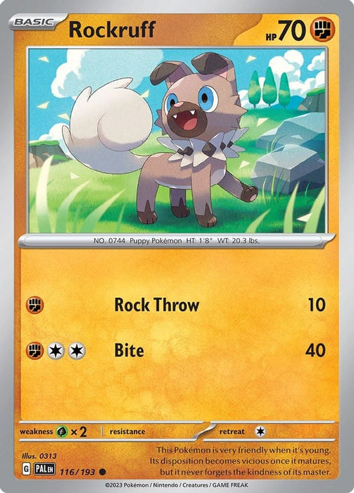 Rockruff (#116/193) (SV02: Paldea Evolved)