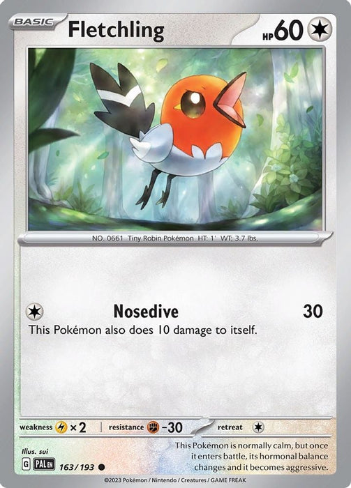 Fletchling (#163/193) (SV02: Paldea Evolved)