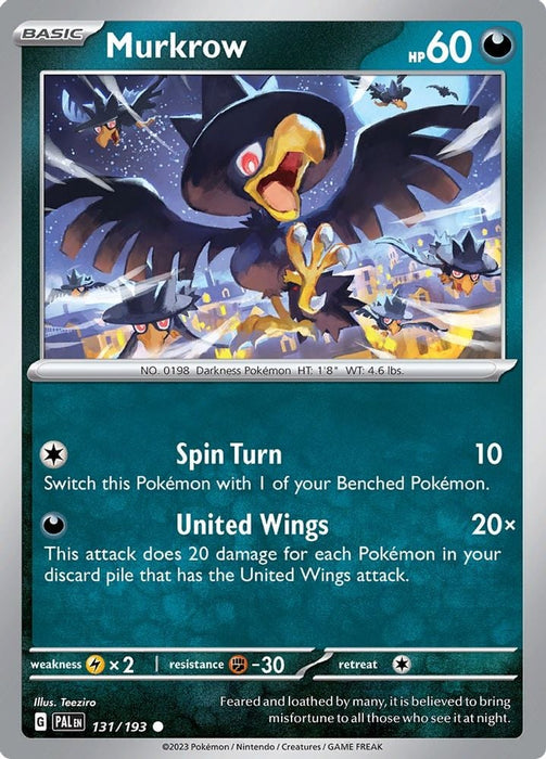 Murkrow (#131/193) (SV02: Paldea Evolved)
